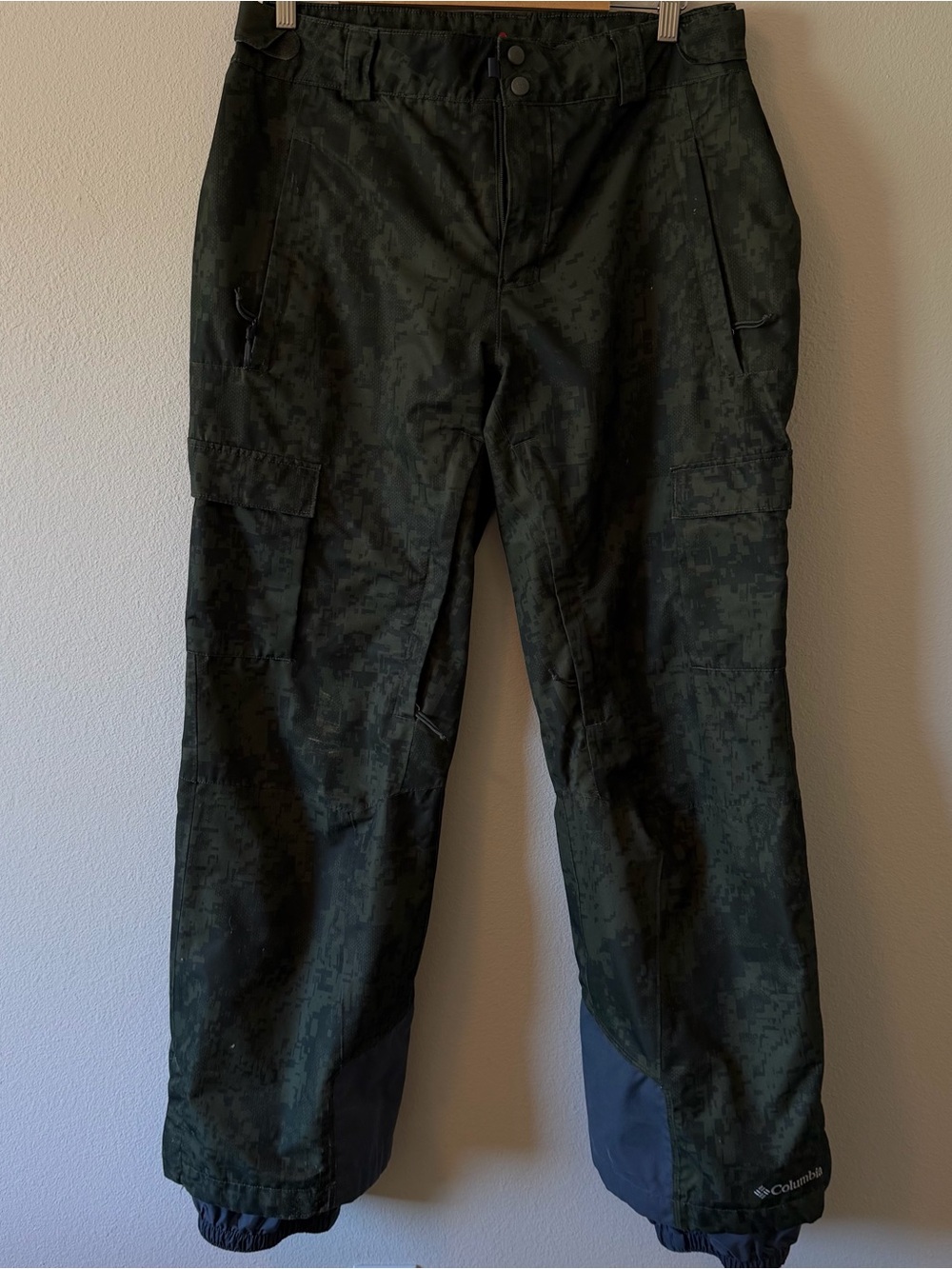 Columbia Omni-Heat Ski Snow Pants Mens Large Waterproof Insulated Camo